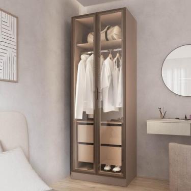 Imagem de Guarda Roupa Modulado 100% Mdf 2 Portas Reflecta Orion Cabecasa Madeir