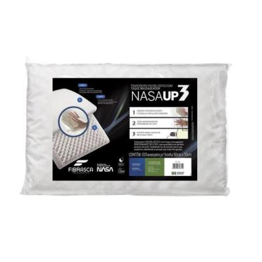 Imagem de Travesseiro Nasa UP 3 Viscoelástico Massageador Dupla Face Fibrasca Br