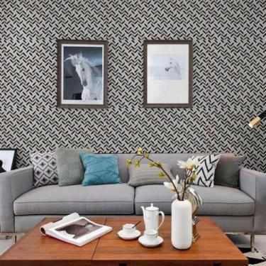Imagem de Papel De Parede Adesivo Pvc Estampa Zig Zag 5m X 45cm - TOP HOUSE