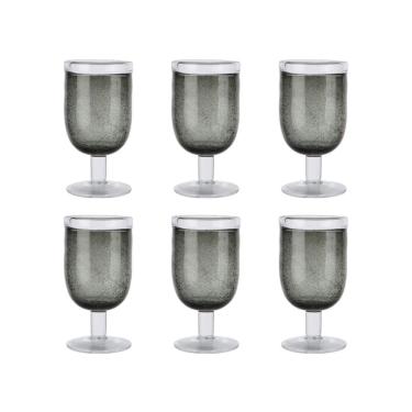 Imagem de Conjunto 6 Copos Bubble em Vidro Fumê 550ml 15cm GI0059 BTC
