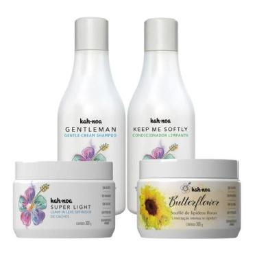 Imagem de Kit Shampoo, Cond, Butterflower e Super Light Kah-Noa