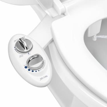 Imagem de LUXE Bidet NEO 120 - Bocal autolimpante, acessório de bidê não elétrico de água doce para assento de vaso sanitário, pressão de água ajustável, lavagem traseira (branco)