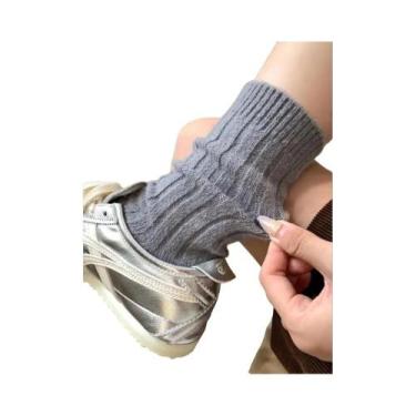 Imagem de Meias Longas Térmicas De Lã Cashmere Para Mulheres, Moda Japonesa, Cor