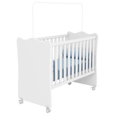 Imagem de Berço Simples Para Colchão 130x60 Doce Sonho Branco - Qmovi