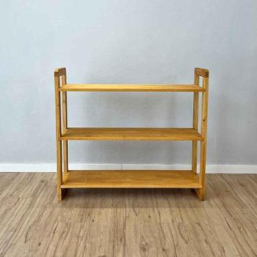 Imagem de Aparador de Madeira Pinus 3 Prateleiras Linea Ample Nozes - ArtFactory