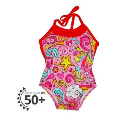 Imagem de Maiô Infantil Engana Mamãe Fantasia Proteção Uv Praia Verão - anjo da 