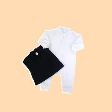 Imagem de Macacão de Zíper Black White - A&A Baby, Branco, 1