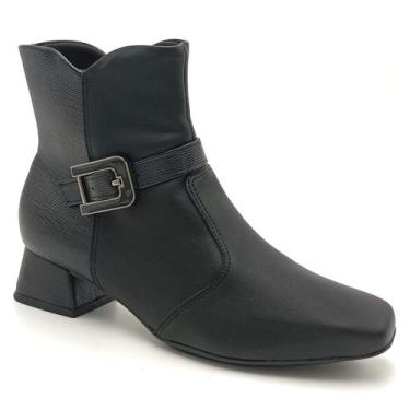 Imagem de Bota Feminina Cano Curto Piccadilly 160059, Preto, 35
