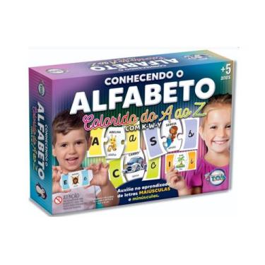 Imagem de Jogo Brinquedo Didatico Educativo Conhecendo o Alfabeto Colorido Do A 