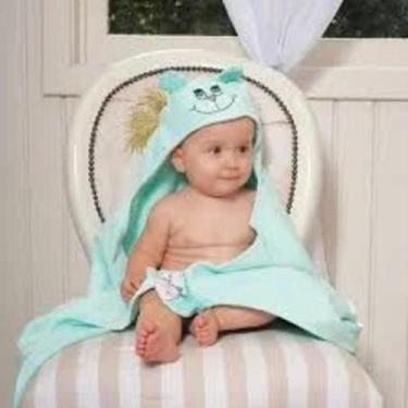 Imagem de Toalha Banho Com Capuz Sofisticata Baby Fantasia Verde - Atlântica