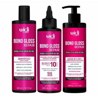 Imagem de Kit widi care bond gloss repair - shampoo, máscara líquida e leave in 