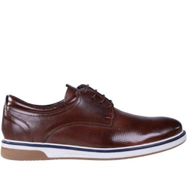 Imagem de Sapato Masculino Casual em Couro Zariff 0759 Marrom Escuro, 42