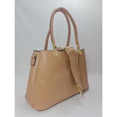 Imagem de Bolsa feminina ombro e transversal estruturada - Lucky Girl, Bege, M