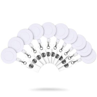 Imagem de 10 Cordao Suporte Cracha Retratil Documento Identificação - Afastore