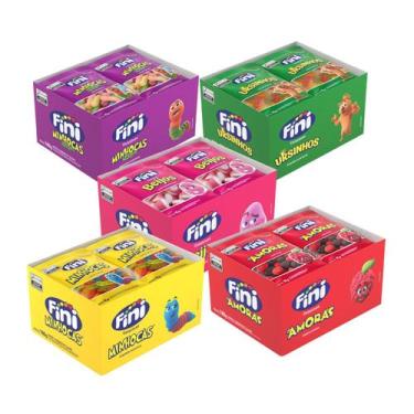 Imagem de Kit Mini Bala De Gelatina Sortidas Fini - 5 Unidades 180g