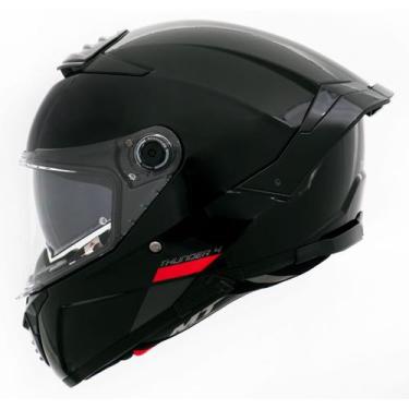 Imagem de Capacete Mt Thunder 4 SV Solid A1 Preto Brilhante Com Óculos - Mt Helm