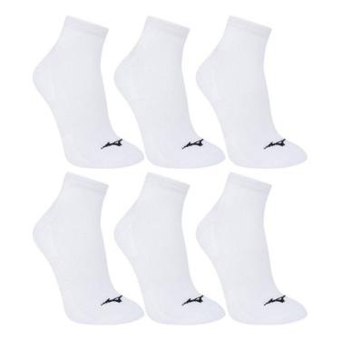 Imagem de Kit Meia Mizuno Prime I C/ 6 Pares, Branco, Preto, 33/38