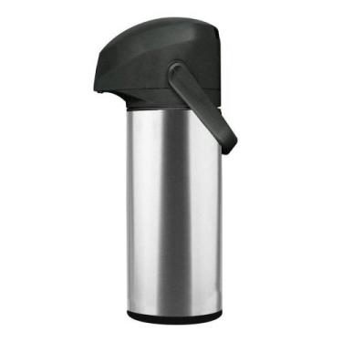 Imagem de Garrafa Térmica Aço Inox Pressão 1 Litro Chá Café Leite - Termolar, Pr