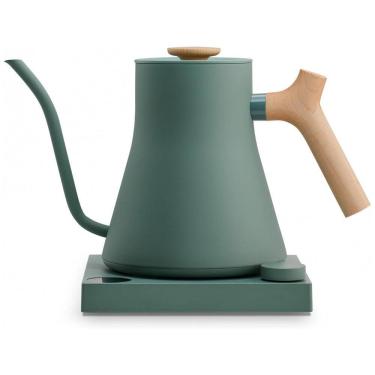 Imagem de Chaleira Elétrica Fellow Stagg EKG Pro Verde Fumaça com Alça de Madeira Maple Controle de Temperatura Preciso 0,9 L 110V 1200W