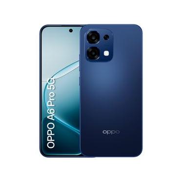 Imagem de Celular Oppo A6 Pro 5G Azul com Tela AMOLED 6,5", 256GB, 8GB RAM, Câmera de 50 MP, Bateria 7000 mAh
