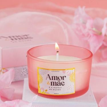 Imagem de Vela aromática personalizada para mãe com frase presente dia das mães 