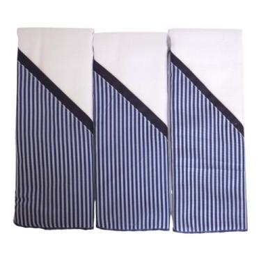 Imagem de Kit Cueiro Flanelado C/Estampa 03 Peças Ref.1005C Tema:Azul - Lumana B