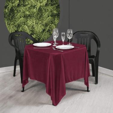 Imagem de Kit 10 Toalha de Mesa Quadrada 1,50m x 1,50m Helanca Festa Casamento B