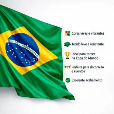 Imagem de Bandeira Brasil Capô Carro Torcedor Seleção - Rick Imports