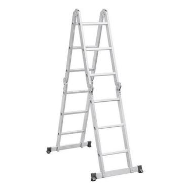 Imagem de Escada Articulada Multifuncional 4x3 Alumínio 10degraus 3,0m - Garden 