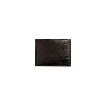 Imagem de Carteira Masculina de Couro Lezard Preto U / Preto