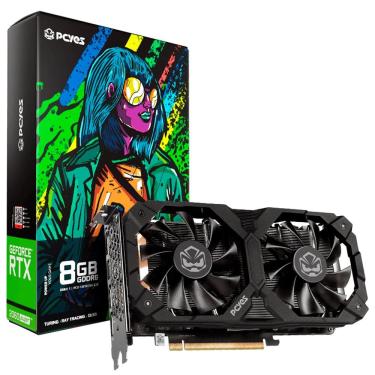 Imagem de Placa de Vídeo Pcyes Nvidia Geforce RTX 2060 Super, 8GB GDDR6, 256-bit, Dual Fan, Ray Tracing, DLSS -  PVR20608TIGR6DF4