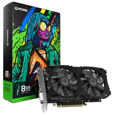 Imagem de Placa de Vídeo Pcyes Nvidia Geforce RTX 4060, 8GB GDDR6, 128-bit, Dual Fan, Ray Tracing, DLSS -  PVR40608GR6DF2