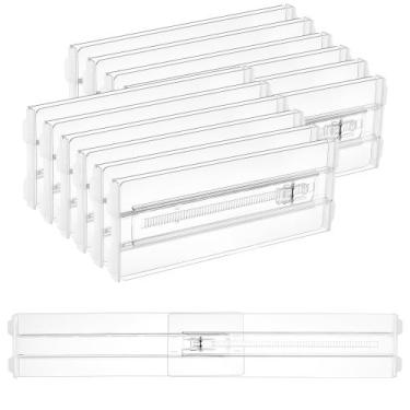 Imagem de Divisórias de Gaveta Vtopmart 10 cm56 cm Ajustáveis  Pacote com 12