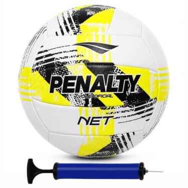 Imagem de Bola de Vôlei Penalty Net XXVI + Bomba de Ar - Alta Resistência, Branc