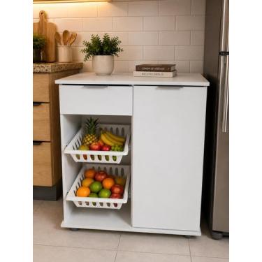 Imagem de Fruteira Balcão Forno Microondas Bebedouro Vitória Branco - Digo.Casa