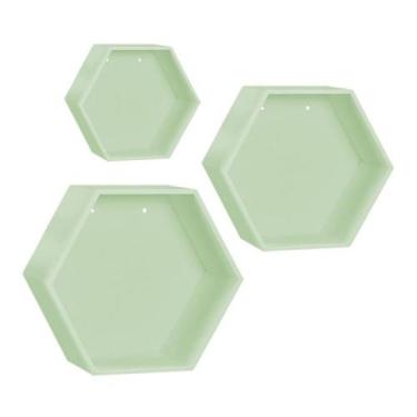 Imagem de Nicho Hexagonal Com 3 Verde - Lerina Variedade