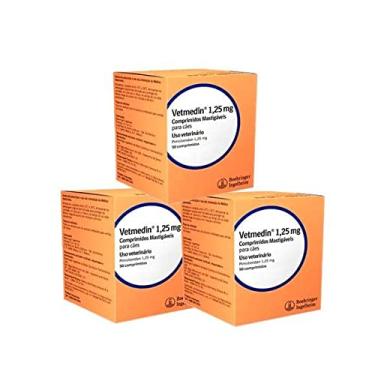 Imagem de KIT 3 Vetmedin Mastigável Para Cães 1,25mg C/ 50 Comprimidos Cada