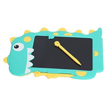 Imagem de Placa de rabiscos digital, tablet de escrita LCD caligrafia clara e durável botão embutido bateria para escrita com caneta para grafite(Cor caligrafia verde e amarelo)
