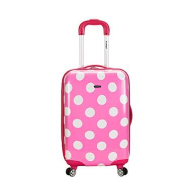 Imagem de Rockland Laguna Beach Mala com Rodas Giratórias Rígidas, Pontos rosa, Carry-On 22-Inch, Laguna Beach mala rígida com rodas giratórias