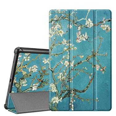 Imagem de YYSS Capa para tablet Amazon Kindle Fire HD 8 (versões 2016 2017 2018, 8ª/7ª/6ª geração), 8", Smart Cover com função automática de despertar/hibernar, padrão vívido
