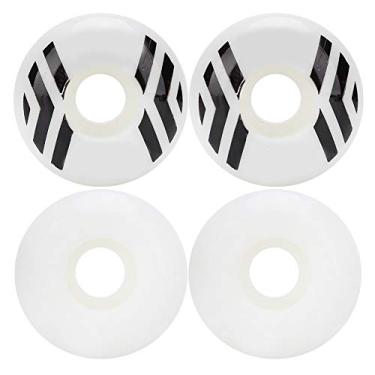 Imagem de Volante flexível resistente ao desgaste, 4 peças, roda de skate infantil, ferramenta de alta elasticidade perfeita para esportes ao ar livre skate (branco)