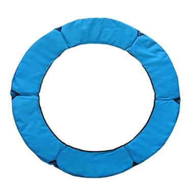 Imagem de Fancyes Wandteppich de almofada de segurança de trampolim de substituição, capa de proteção de borda de trampolim à d'água e resistente a UV Almofada, Azul 1,4 m