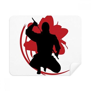 Imagem de Japan Sakura Outline Illustration Pano de limpeza Limpador de tela 2 peças Tecido de camurça