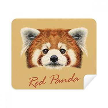 Imagem de Pano de limpeza de panda vermelho castanho, 2 peças, tecido de camurça
