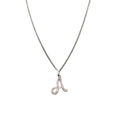 Imagem de Colar Letra A em Aço Inoxidável