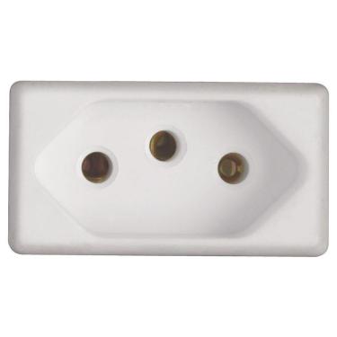 Imagem de Módulo para Tomada 2P+T Tramontina IzyFlat 20 A 250 V Branco Tramontina