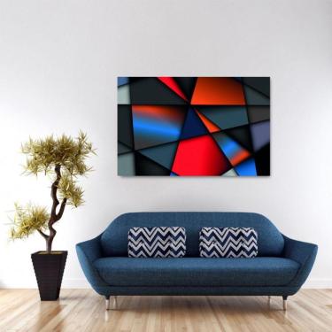Imagem de Quadro Abstrato decorativo com Tela em Tecido 1