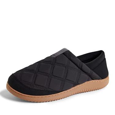 Imagem de Dearfoams Chinelo masculino River Nylon fechado nas costas, espuma viscoelástica para uso interno/externo, Preto, Medium