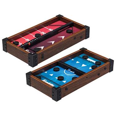 Imagem de Franklin Sports Jogo de Shuffleboard e Sling Puck - Conjunto de Hóquei e Shuffleboard com Discos e Tabuleiros de Jogo - 8 Mini Discos e Lingas Incluídos