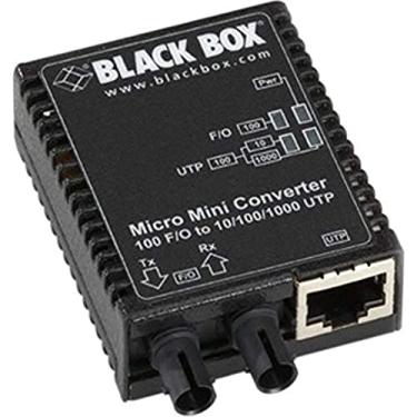 Imagem de Transceptor/Conversor de mídia Mini LMC402A Black Box - 1 Rede (RJ-45) - 1 porta SC - Porta DuplexSC - Multimodo - Fast Ethernet, Gigabit Ethernet - 10/100/1000Base-TX, 100Base-FX - Wall Mou
